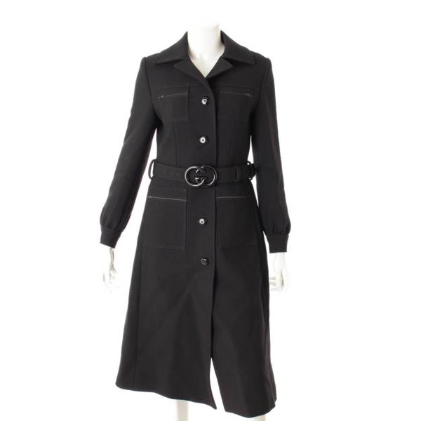 グッチ 19AW ベルト付き ウールコート 573243