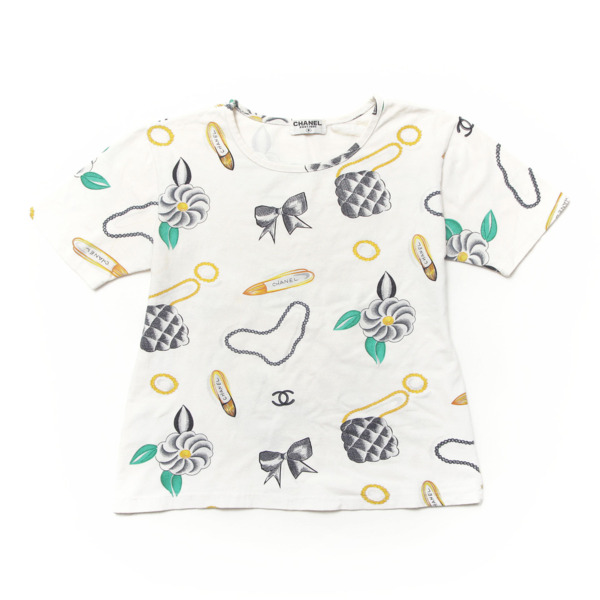 シャネル 96P アイコン柄 半袖 Tシャツ ブラウス