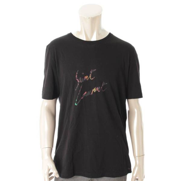 サンローラン 18SS ロゴ Tシャツ ブラック