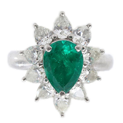 エメラルド　リング 1.96ct×ダイヤ2.0ct