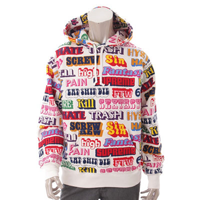 ヒステリックグラマー 17AW シュプリーム コラボ パーカー マルチカラー