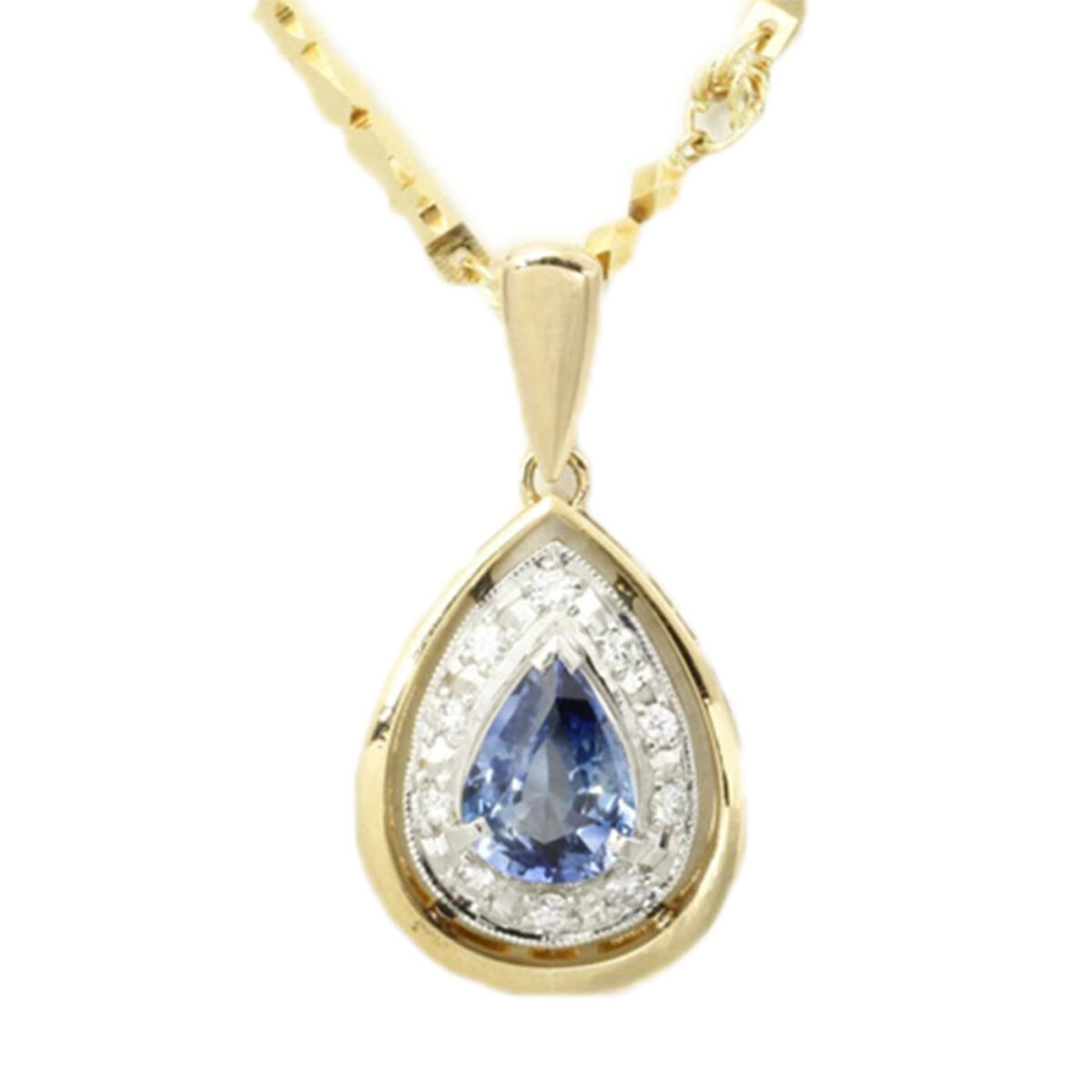 サファイア　ネックレス 1.21ct×ダイヤ0.2ct