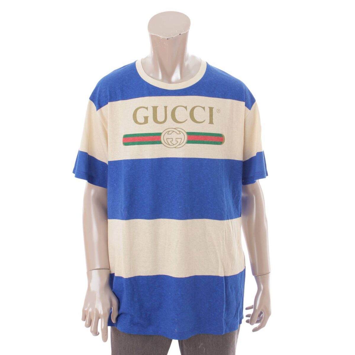グッチ 20SS ロゴ ボーダー Tシャツ 604176