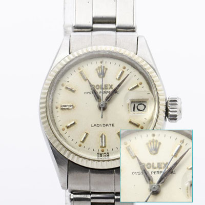 1円 稼働 良品 コマ3付 ロレックス AT 6517 YG×SS オイスター