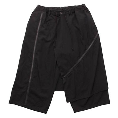 ビー ヨウジヤマモト Double Fastener Skirt Pants スカートパンツ NV-P63-100 ブラック 1