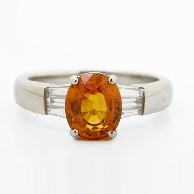 スペサルティン ガーネット 3.5ct PT900 7.7g