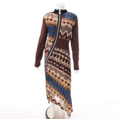 サカイ 20年 ミックスニット ドッキングワンピース
