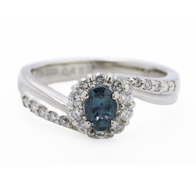 アレキサンドライト ダイヤ リング 0.48ct PT900