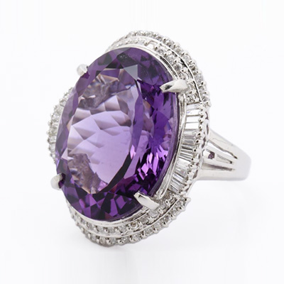 アメシスト ダイヤリング 19ct