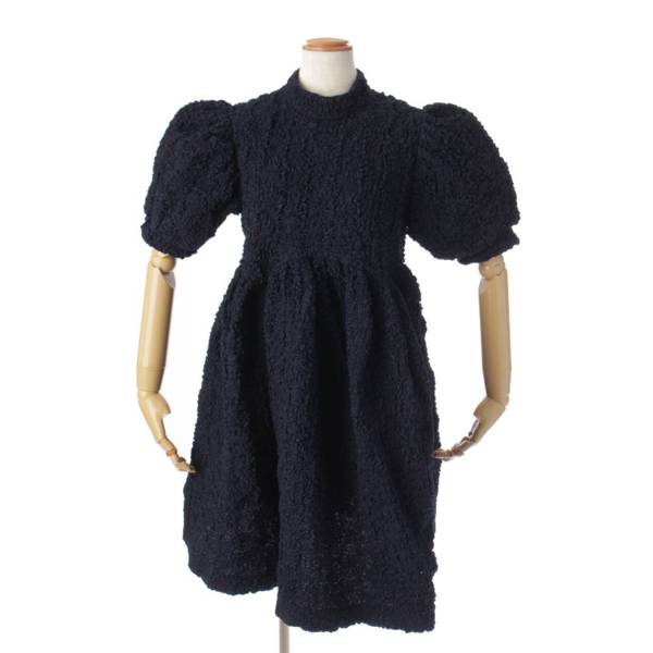 セシリーバンセン UMA DRESS ハイネック パフスリーブ ワンピース ネイビー 2.22RTW10008