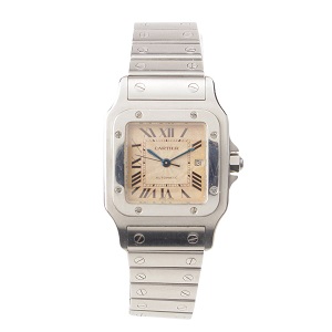 カルティエ サントスガルベLM 腕時計 W20055D6  シルバー文字盤