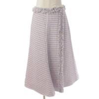 ブラミンク ツイード 巻きスカート 7924-230-0296 ピンク