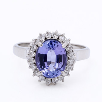 タンザナイト リング2.0ct ダイヤ0.2ct PT900