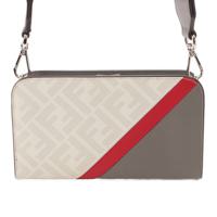 フェンディ FENDI ズッカ柄 レザー ウォレット クロスボディショルダーバッグ M0346 マルチカラー ボディバッグ