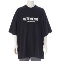 ヴェトモン VETEMENTS VETEMENTS メンズ LIMITED EDITION LOGO オーバーサイズ  Tシャツ UE64TR800B ブラック L 長袖シャツ