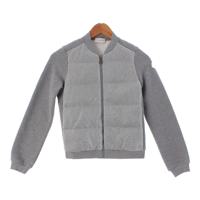 モンクレール MONCLER 19年 コットン ジップアップ ダウンジャケット ブルゾン カーディガン トップス グレー シルバー 12anni 152cm
