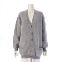 セリーヌ CELINE 19AW エディ期 カシミヤ Vネック ロング ニット カーディガン トップス アウター 2A612441F グレー S