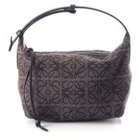 ロエベ LOEWE キュービィ ジャガード レザー アナグラム ワンショルダー ハンドバッグ キュービー A906K75X06 ダークブラウン