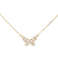 アーカー AHKAH バタフライ パピヨン 蝶 パヴェダイヤ 0.06ct ネックレス ペンダント ジュエリー K18 750YG VC0163010100 ゴールド 1.2g