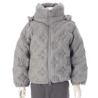 ルイヴィトン LOUIS VUITTON 19AW カシミヤ×シルク モノグラム ボーイフッド パフ ジャケット アウター HHK72EUY5 グレー 48