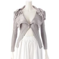 プリーツプリーズ イッセイミヤケ PLEATS PLEASE ISSEY  変形 ワンボタン ジャケット カーディガン トップス PP93-J0694 シルバー 3