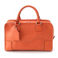ロエベ LOEWE アマソナ36 レザー アナグラム 2way ショルダー ハンドバッグ オレンジ シルバー金具