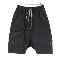 リックオウエンス Rick Owens 24年 Pods コットン カーゴ ショートパンツ ハーフ ボトムス RU02D6389 ブラック IT48