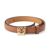 ロエベ LOEWE レザー アナグラムバックル ベルト ブラウン ゴールド金具