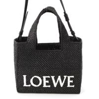 ロエベ LOEWE フォントトート スモール ラフィア ロゴ 2WAY ショルダーバッグ ハンドバッグ A685B59X01 ブラック