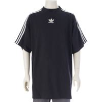 バレンシアガ BALENCIAGA アディダス 22AW メンズ ロゴプリント 半袖 Tシャツ トップス 739101 ブラック 2 長袖シャツ