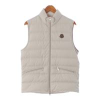 モンクレール MONCLER 22年 TEROMPAN ロゴパッチ ライト ダウンベスト アウター ジャケット H20911A00277  オフホワイト グレージュ 1