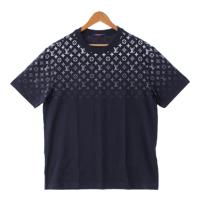 ルイヴィトン LOUIS VUITTON 24SS コットン グラディエントモノグラム 半袖Ｔシャツ トップス カットソー 1AFBB6 ネイビー XL