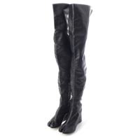 メゾンマルジェラ Maison Margiela 01FW 初期 タビ TABI 足袋 レザー ニーハイ ロング サイハイ ブーツ ブラック 39