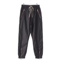 リックオウエンス Rick Owens 20AW ナイロン ジップド カフ テーパード ジョガー パンツ ドローストリング ボトムス RU20F3370-NZ ブラック 46