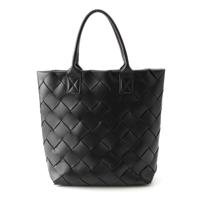 ボッテガヴェネタ BOTTEGAVENETA マキシカバ 30 レザー イントレチャート 2way ショルダー トートバッグ 570800 ブラック