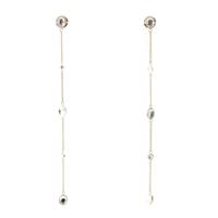 ミュウミュウ MIUMIU 24SS GP ラインストーン チェーン ピアス アクセサリー ゴールド