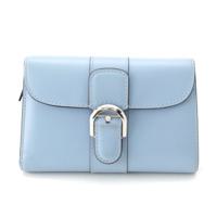 デルヴォー Delvaux ブリヨン レザー 三つ折り財布 コンパクトウォレット ブルー