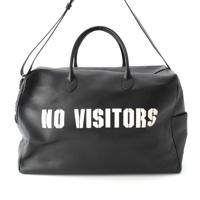 ルシアンペラフィネ Lucien Pellat-Finet × モラビト MORABITO レザー NO VISITORS ロゴ 2way ショルダー ボストンバッグ ブラック