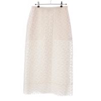 ブラミンク BLAMINK 24SS シルク フラワー 花柄 ロング タイト スカート ボトムス 7924-230-0376 ピンク ホワイト 36