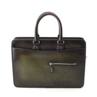 ベルルッティ Berluti アンジュール ミニ グラディアント カリグラフィ スクリットレザー 2way ショルダー ブリーフケース ビジネス ハンドバッグ グリーン ブラック