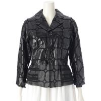 コムデギャルソン コムデギャルソン COMME des GARCONS COMME des GARCONS AD2005 エナメル素材 ヴィンテージ レイヤード テーラードジャケット アウター トップス RP-J006 ブラック M