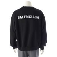 バレンシアガ BALENCIAGA コットン ロゴ トレーナー スウェット シャツ トップス 697869 ブラック S