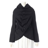 コムデギャルソン COMME des GARCONS 16SS ウール 変形 デザイン ジャケット アウター GQ-J048 AD2015 ブラック XS