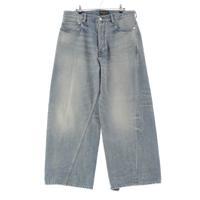 バレンシアガ BALENCIAGA 23SS コットン デニム ドローストリング バギー パンツ ボトムス 786644 ブルー インディゴ XS