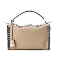 フェンディ FENDI セレリア レイ レザー 2WAY ショルダー ハンドバッグ 8BL137 ベージュ×ブラック