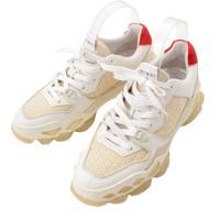 ジミーチュウ JIMMY CHOO DIAMOND X TRAINER レザー ナイロン ダイヤモンド ローカット スニーカー ホワイト  39