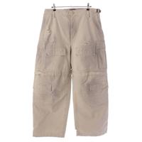 バレンシアガ BALENCIAGA 23年 LARGE CARGO コットン ダメージ 2way ハーフ ロング カーゴパンツ ボトムス 773255 ベージュ 48