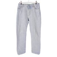 オフホワイト OFF-WHITE Off-White コットン ダメージ デニムパンツ ボトムス OWYA004E18386065 ライトブルー 26 パンツ