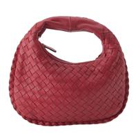ボッテガヴェネタ BOTTEGAVENETA Bottega Veneta イントレチャート ホーボー ミニ レザー ハンドバッグ ワンショルダー 189227 レッド ショルダーバッグ