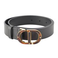 クリスチャンディオール Christian Dior Christian Dior 30モンテーニュ CDロゴ レザー ベルト べっ甲調バックル ブラック 70 ベルト